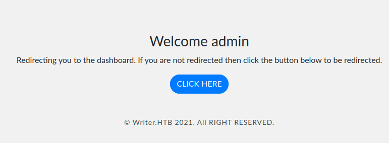Acceso conseguido al panel de administración