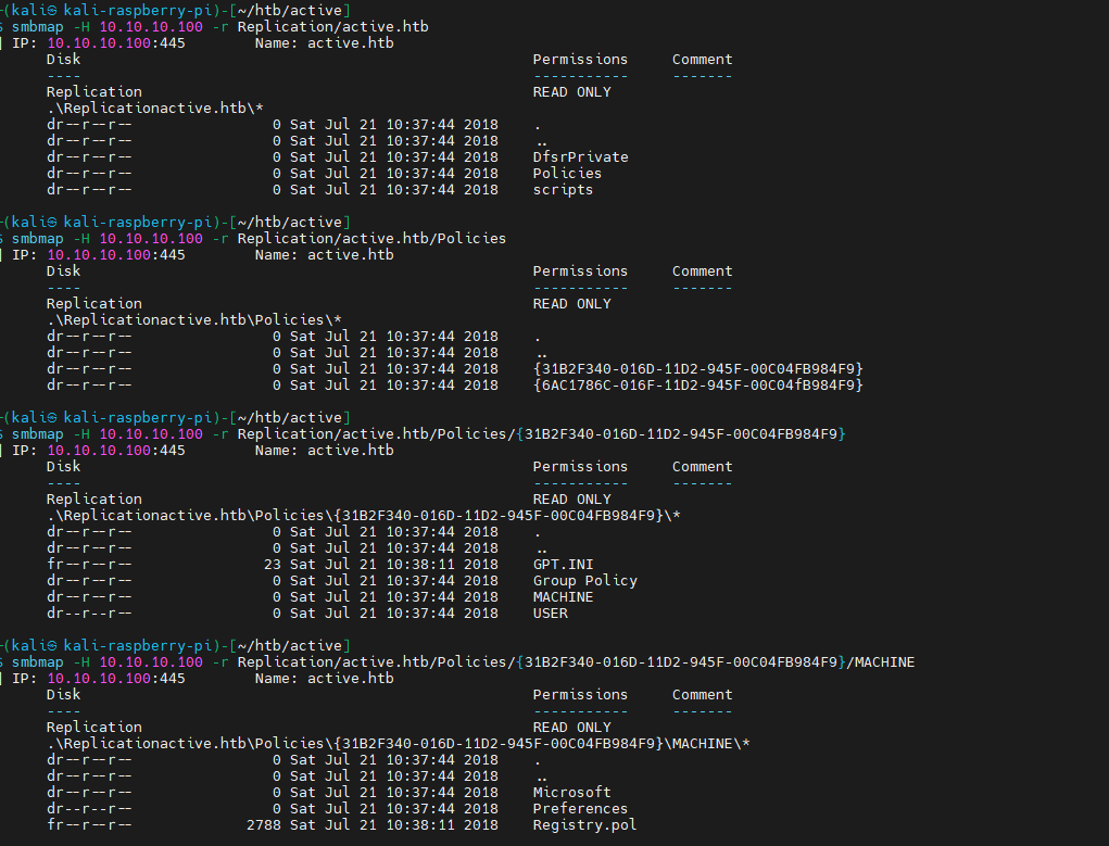 smbclient interactive connection Replication