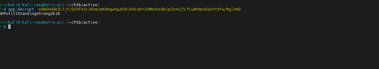NetExec credential validation HTB Active